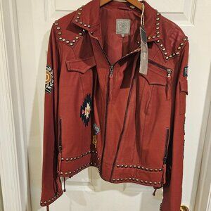 Rare Double D Ranch Escalante Motorcycle jacket embroidered studded 2X